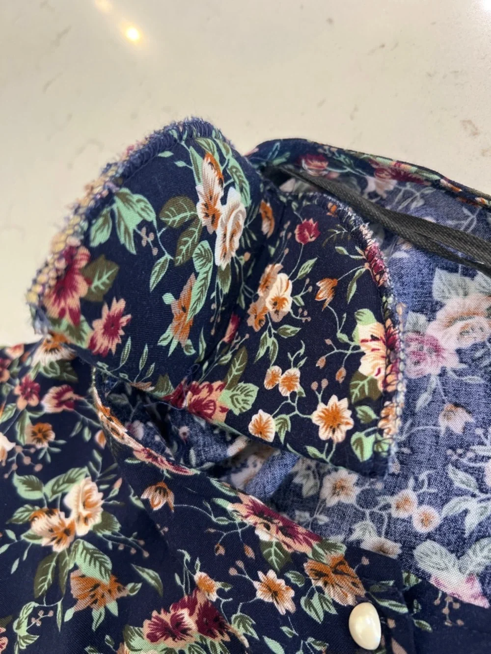 90s Floral Empire Waist Rayon Midi Dress Prairie Cottagecore No Boundaries - Picture 10 of 14